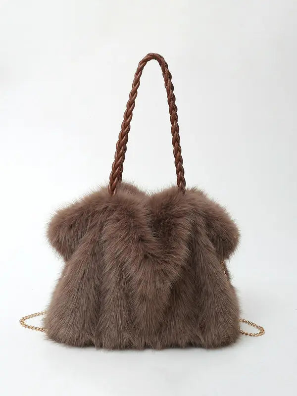 Charlotte | Velvet Shoulder Tote Bag