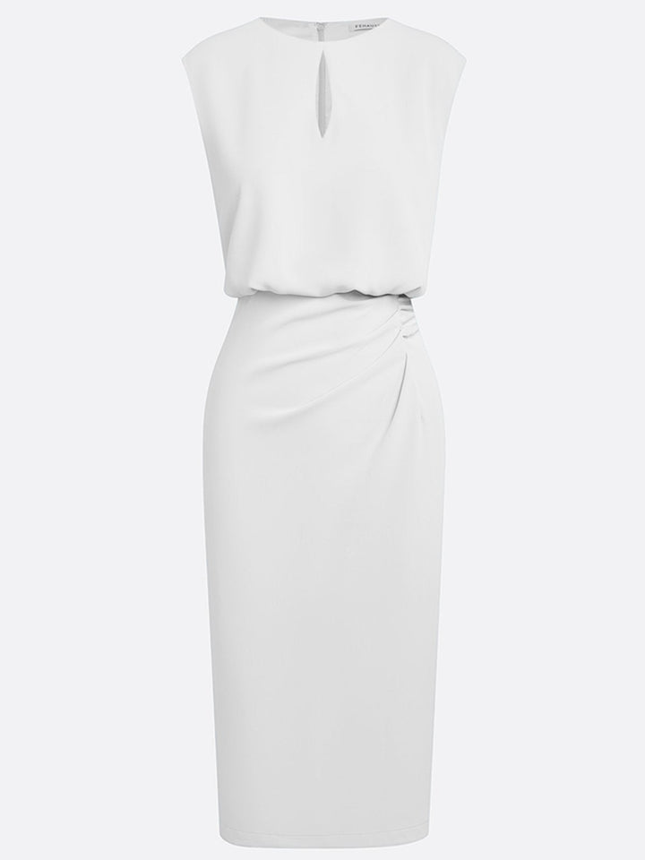 María | Chic Draped Midi Dress