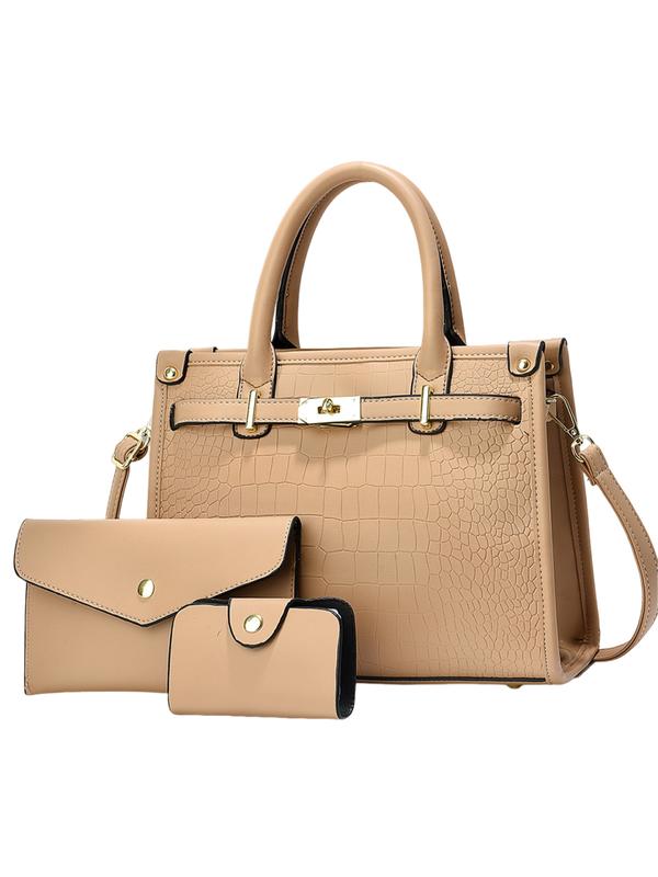 Alenor | Crocodile Embossed Handbag Set