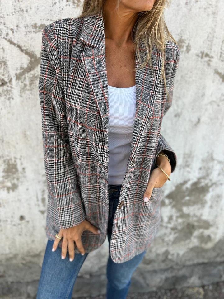 Fleur | Stylish Check Jacket