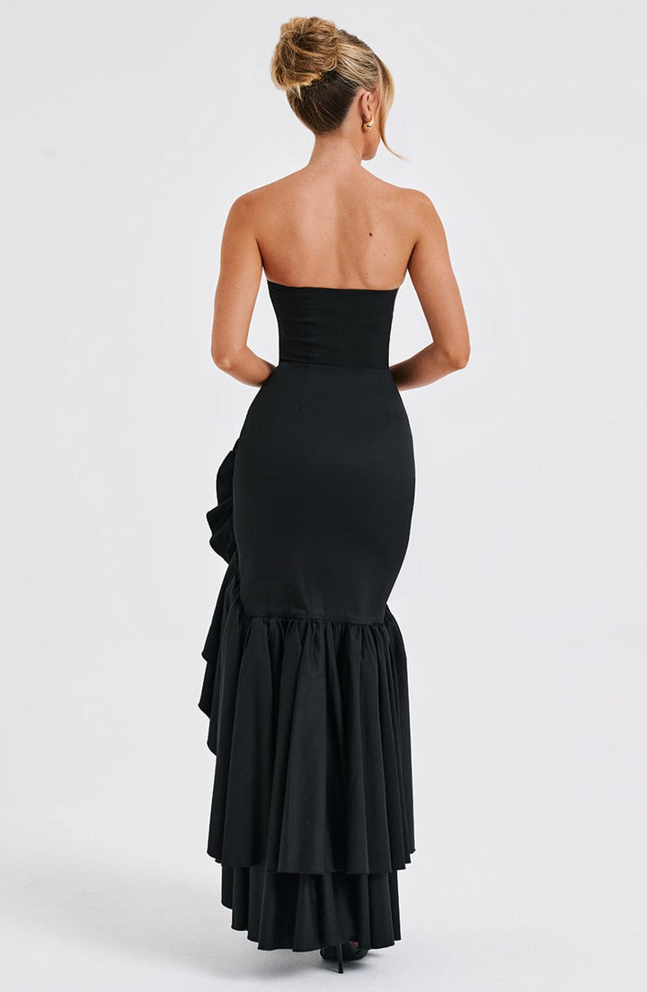 Angelina | Strapless Maxi Dress - Black