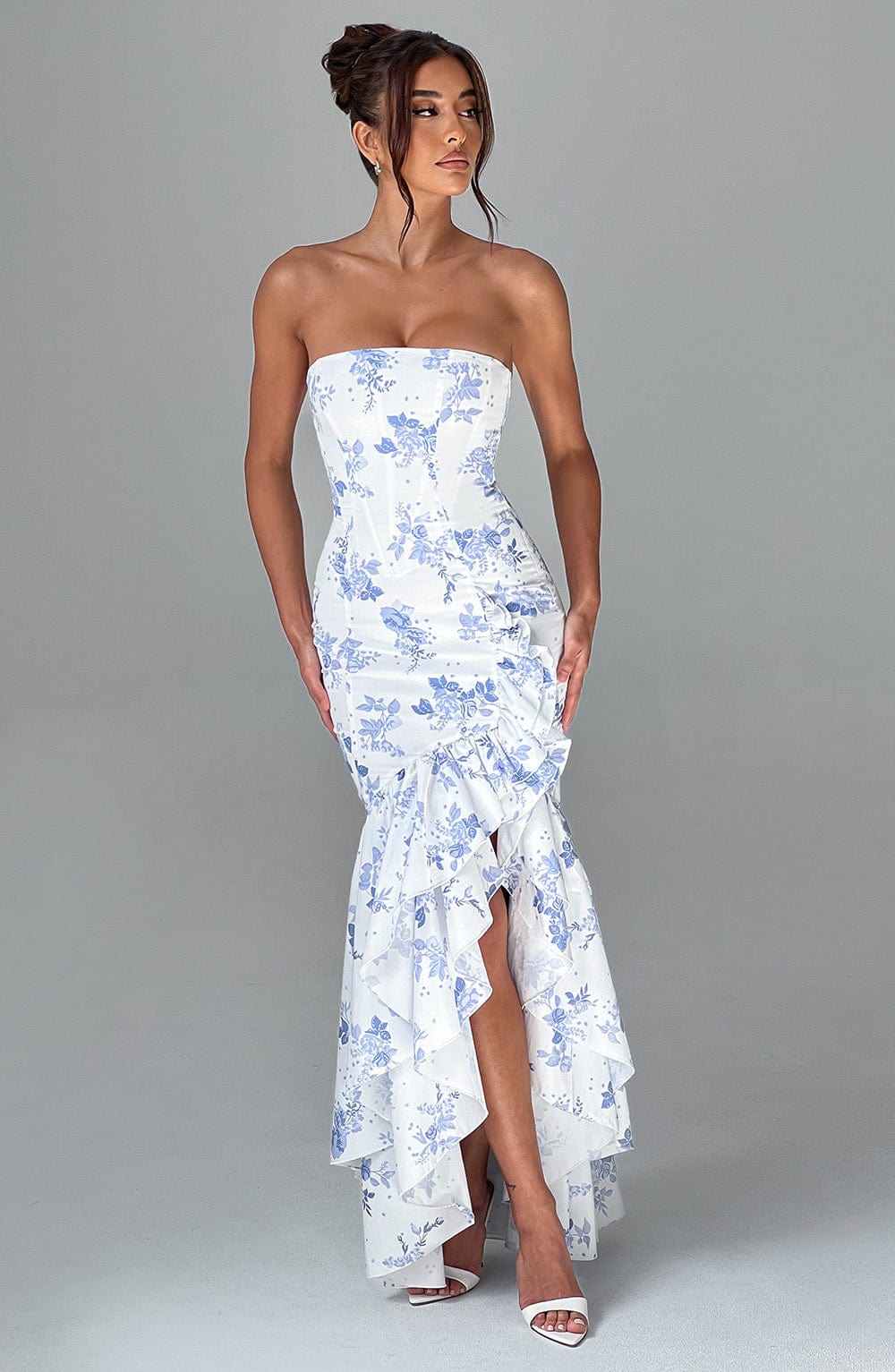 Angelina | Maxi Dress - Blue  Floral