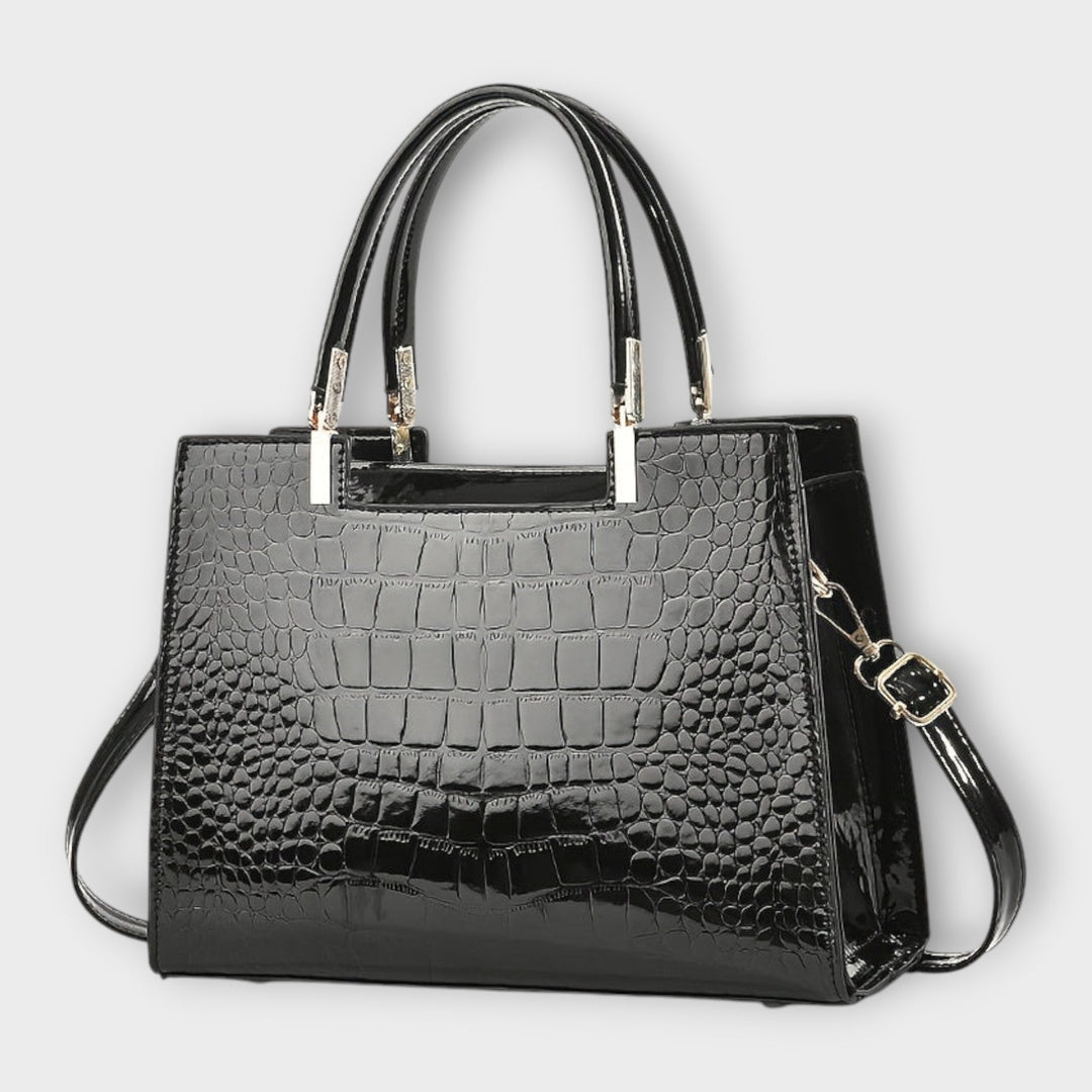 Crovella | Glossy Crocodile Handbag –