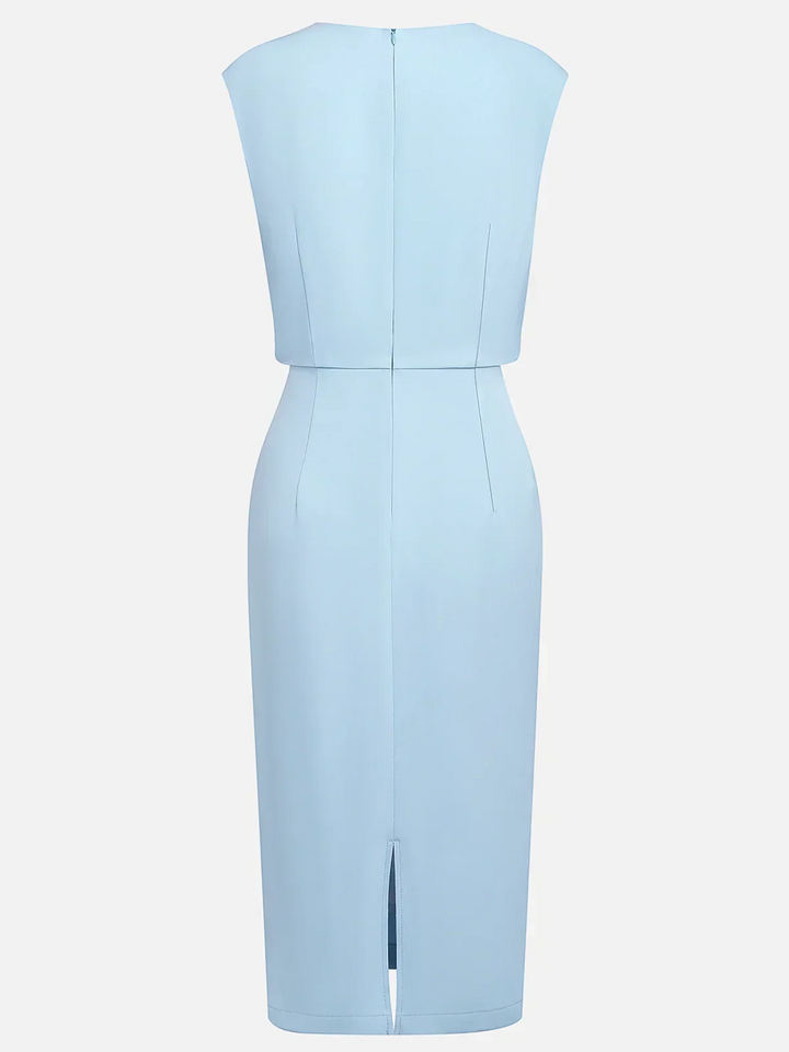 María | Chic Draped Midi Dress