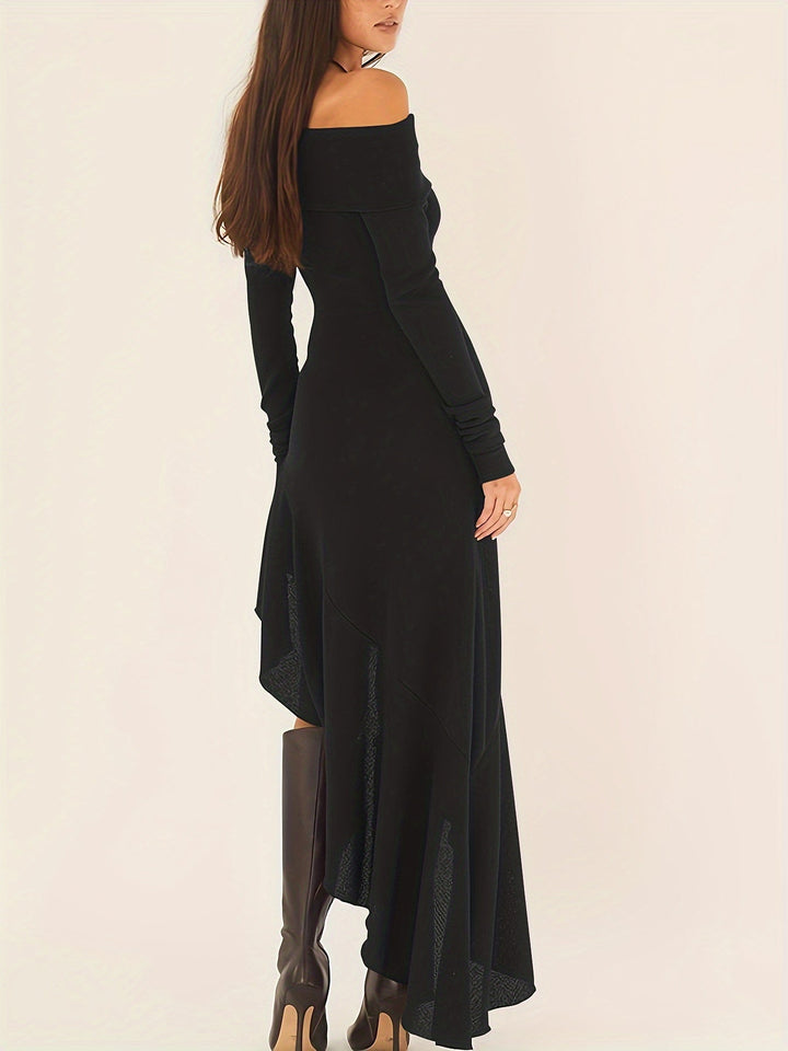 Soeraha | Off-Shoulder Ruffle Bodycon Dress