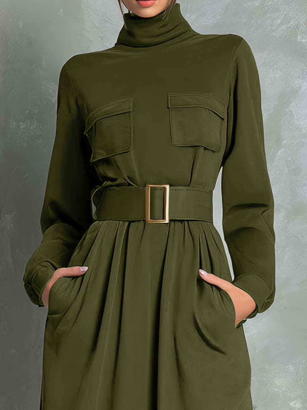 Ivey | Olive A-Line Dress