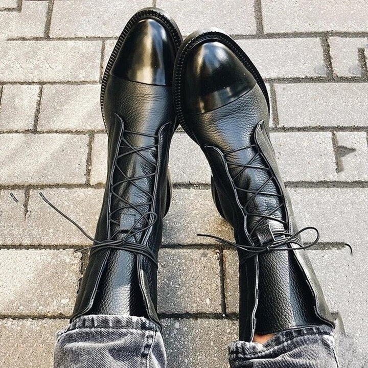 Andrea - Lace-Up Heeled Boots