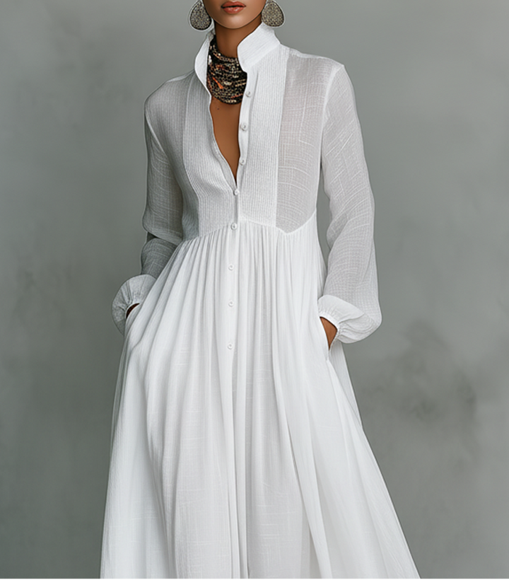 Eleanor | Flowing Button-Front Maxi Dress