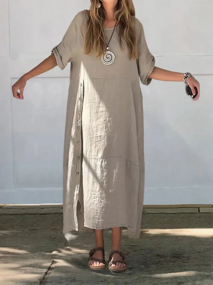 Islay | Linen Blend Luxe Dress