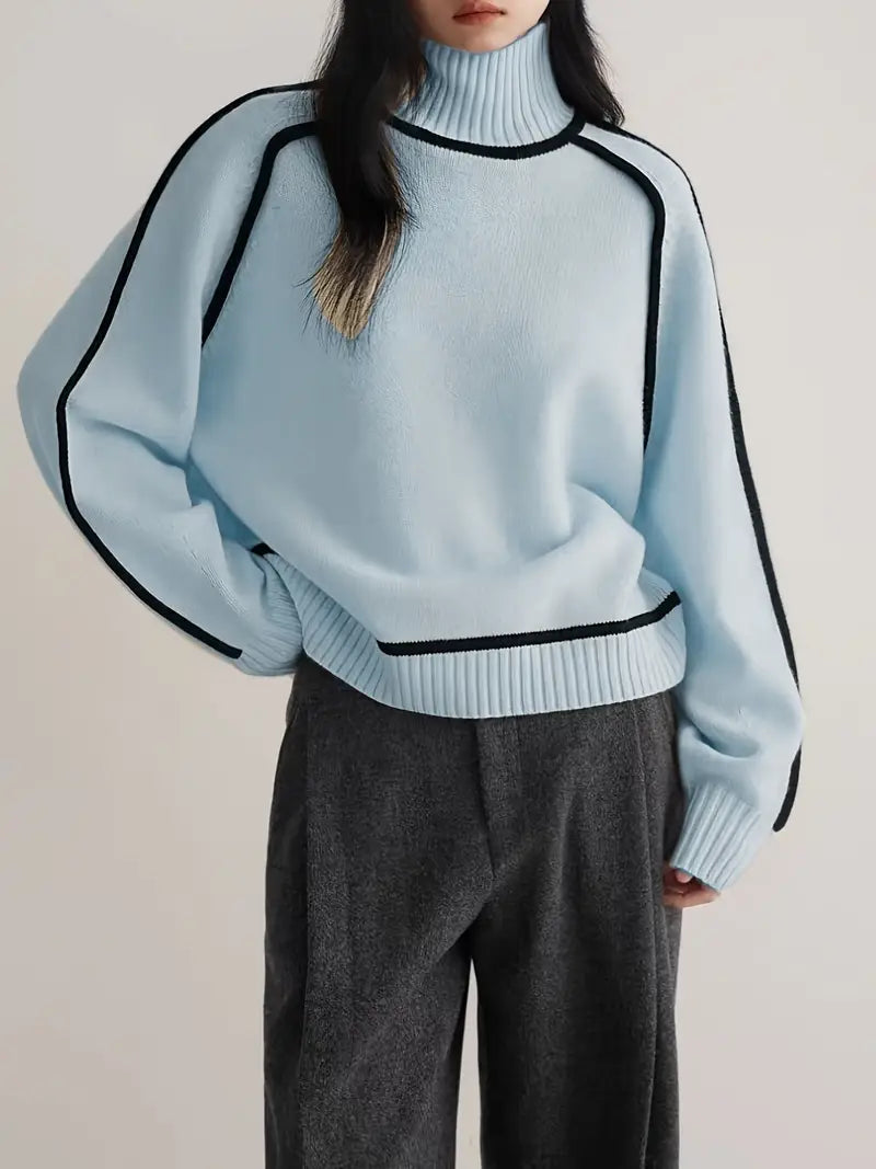 Esmé - Contrast Trim Turtleneck