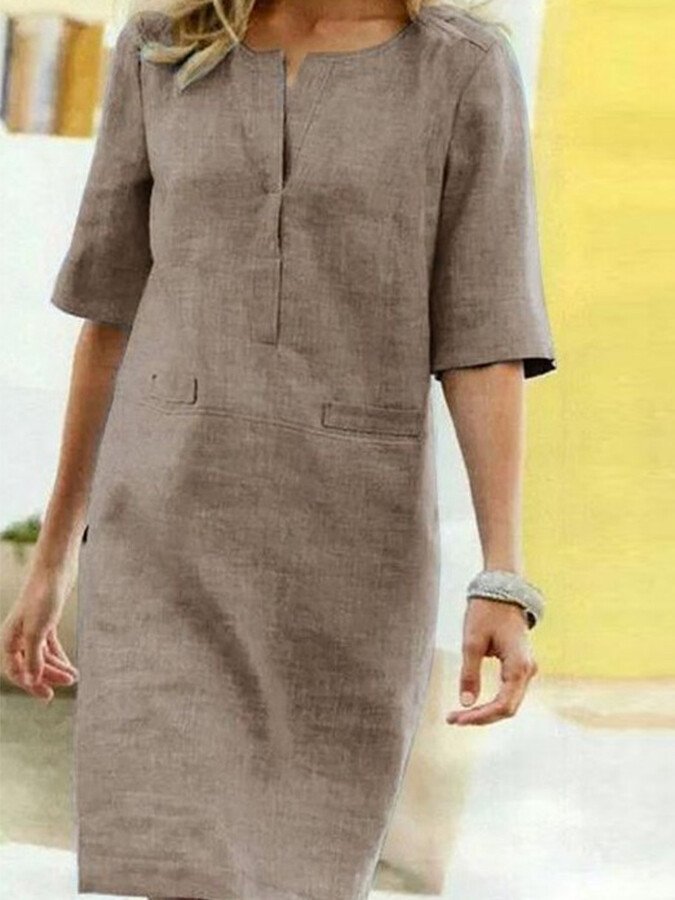 Keziah | Elegant Linen Shirt Dress