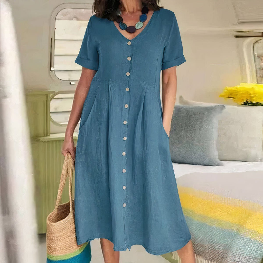 Natalie | Buttoned Elegant Dress