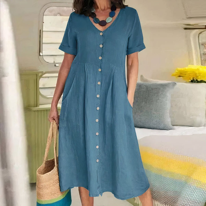 Natalie | Buttoned Elegant Dress