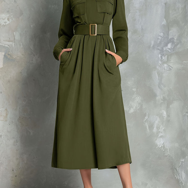 Ivey | Olive A-Line Dress