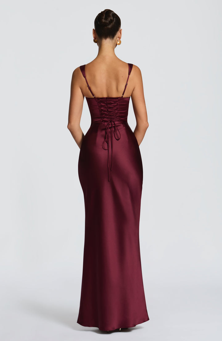 Sequin | Maxi Dress - Cherry Lacquer