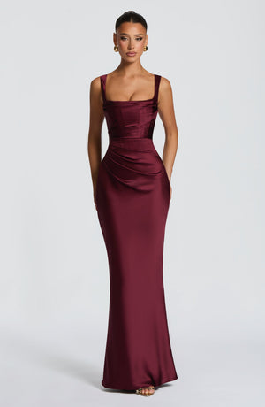 Sequin | Maxi Dress - Cherry Lacquer