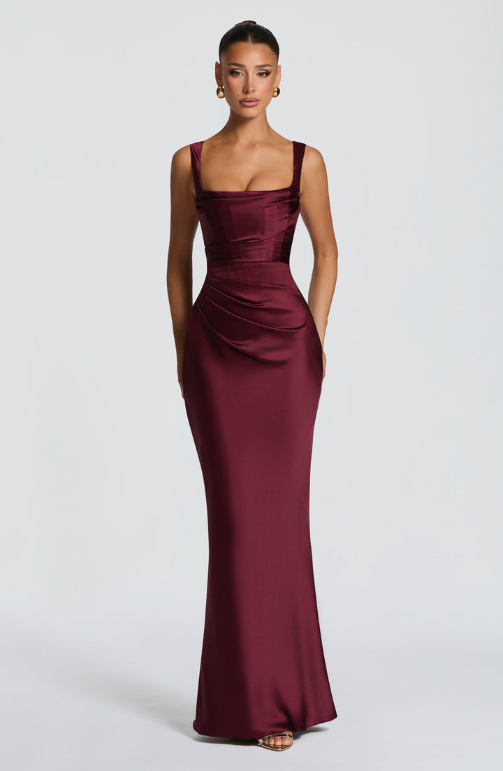 Sequin | Maxi Dress - Cherry Lacquer