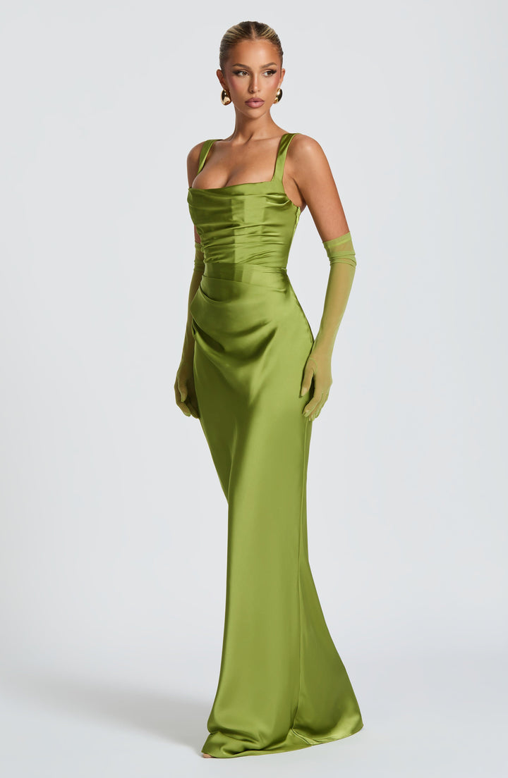 Sequin | Maxi Dress – Olive