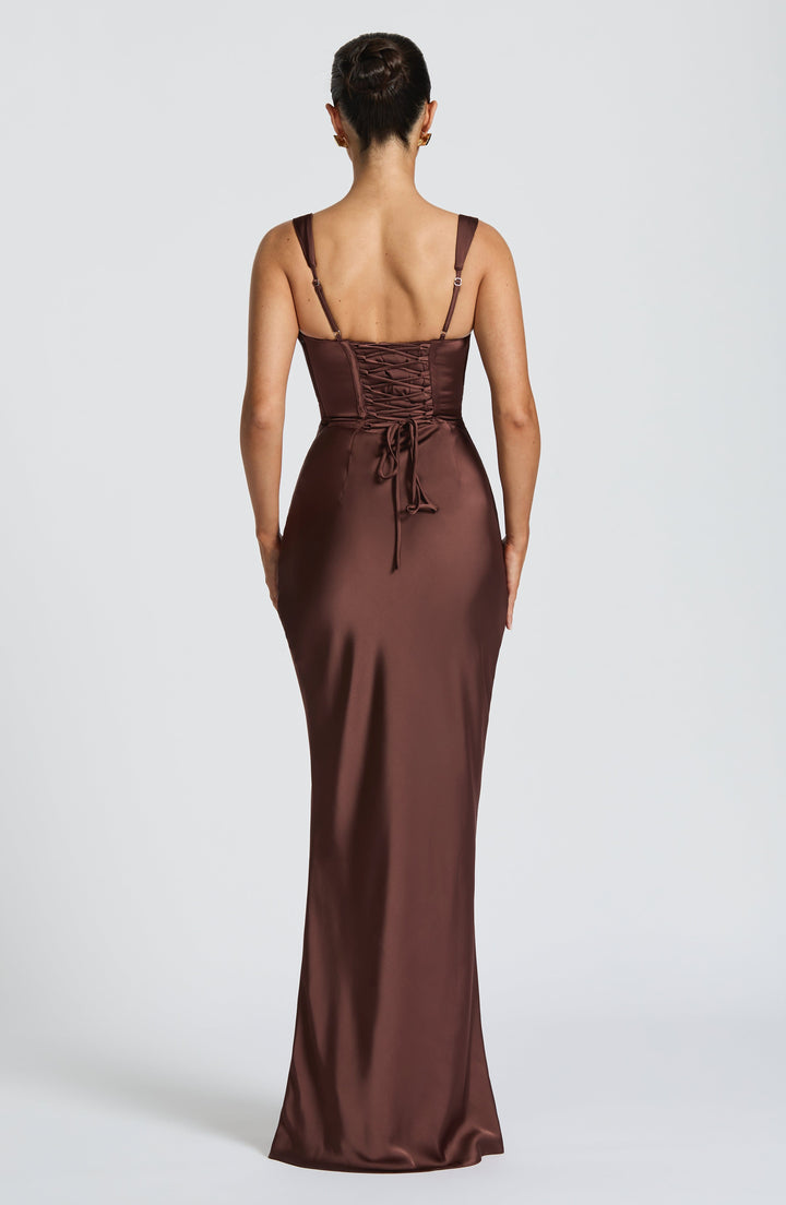 Sequin | Maxi Dress - Plum Brown