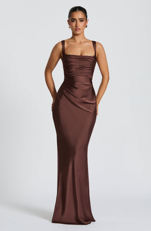 Sequin | Maxi Dress - Plum Brown