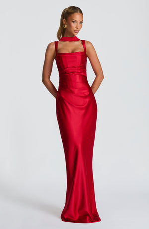 Sequin | Maxi Dress - Red