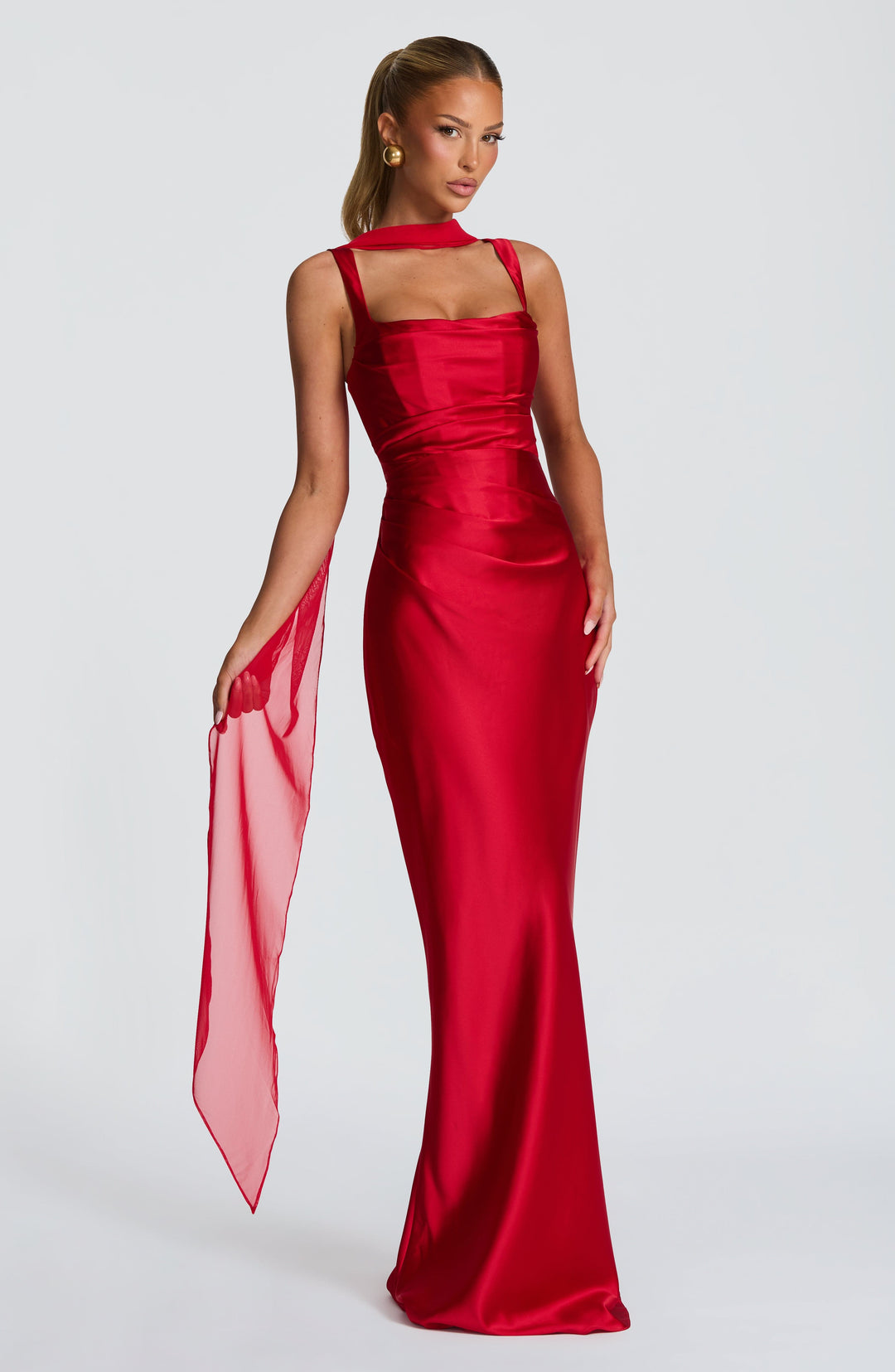 Sequin | Maxi Dress - Red