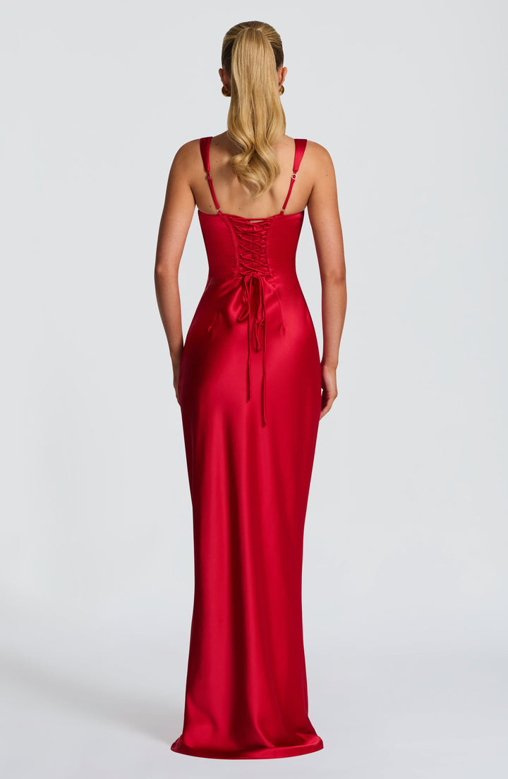 Sequin | Maxi Dress - Red
