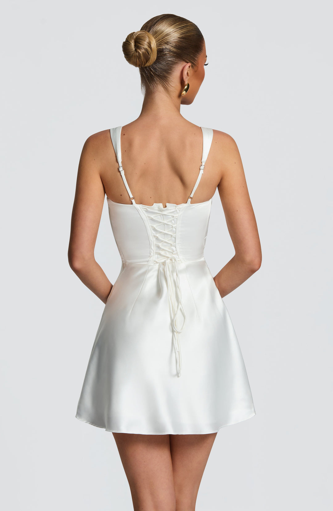 Calanthe | Satin Mini Dress - Ivory