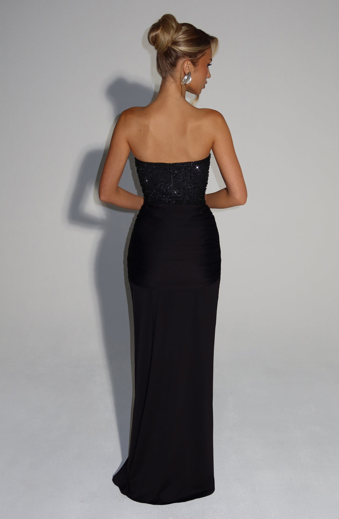 Carina | Strapless Maxi Dress - Black