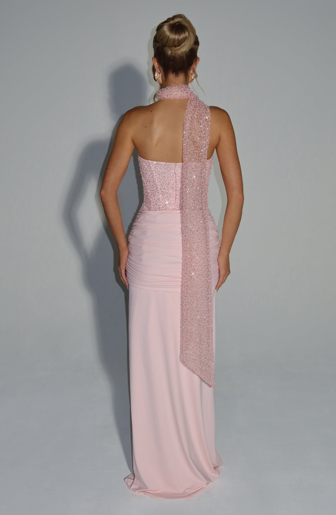 Carina | Strapless Maxi Dress - Blush