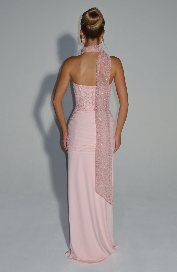 Carina | Strapless Maxi Dress - Blush
