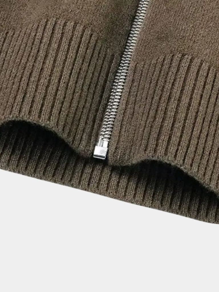 Valcrest | Cashmere Zip Turtleneck Sweater