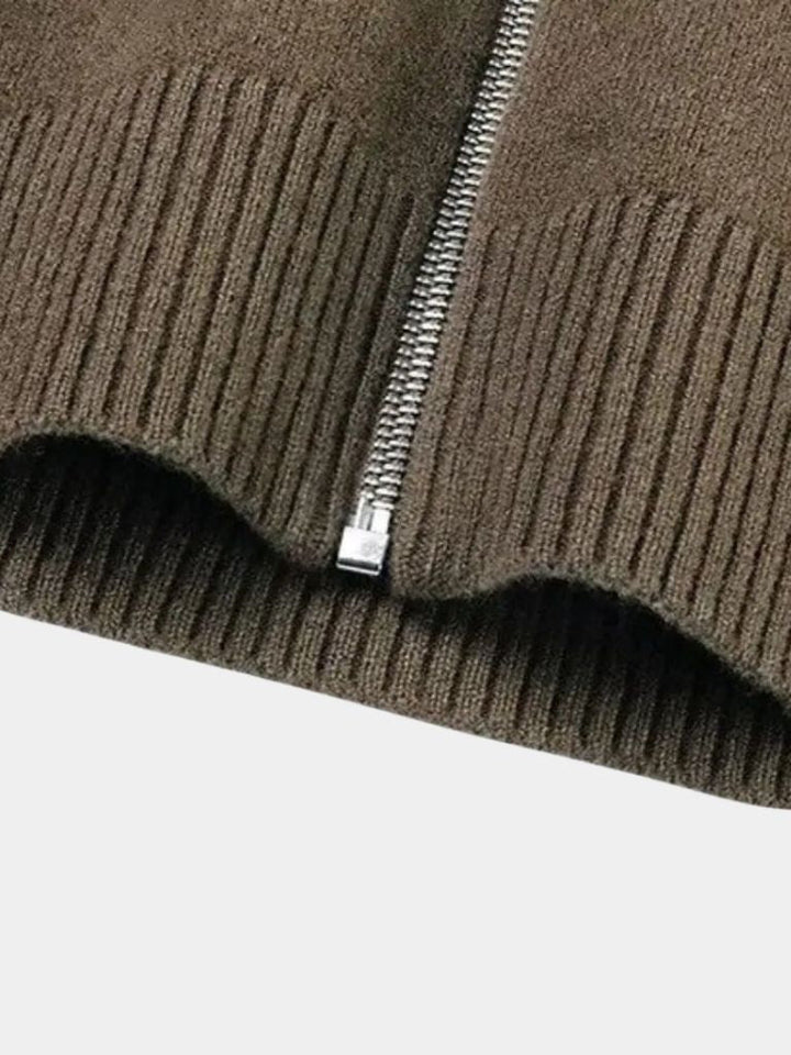 Valcrest | Cashmere Zip Turtleneck Sweater