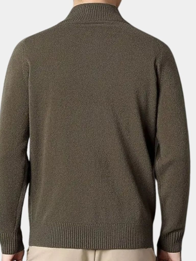 Valcrest | Cashmere Zip Turtleneck Sweater