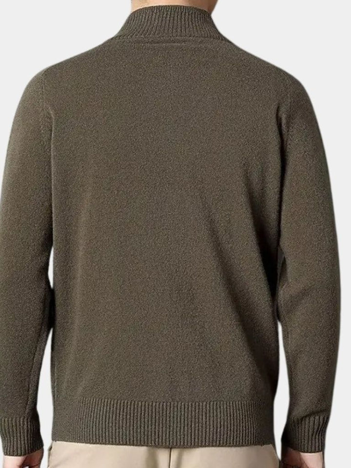 Valcrest | Cashmere Zip Turtleneck Sweater