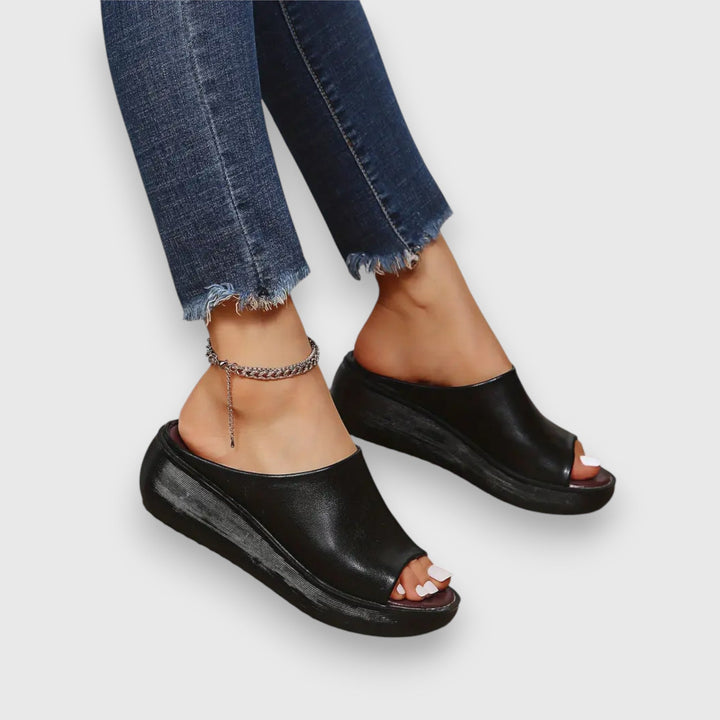 Amelie | Soft Faux Leather Sandals