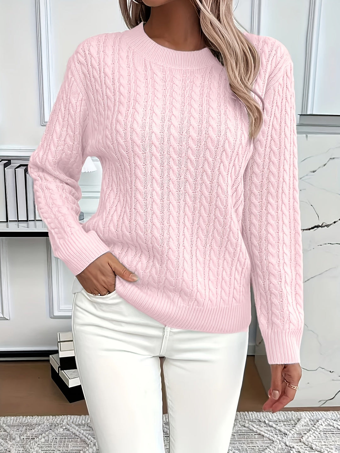 Amelia - Classic Cable Knit Jumper