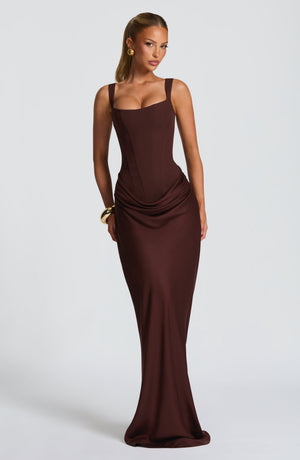 Cornelia | Maxi Dress - Plum Brown
