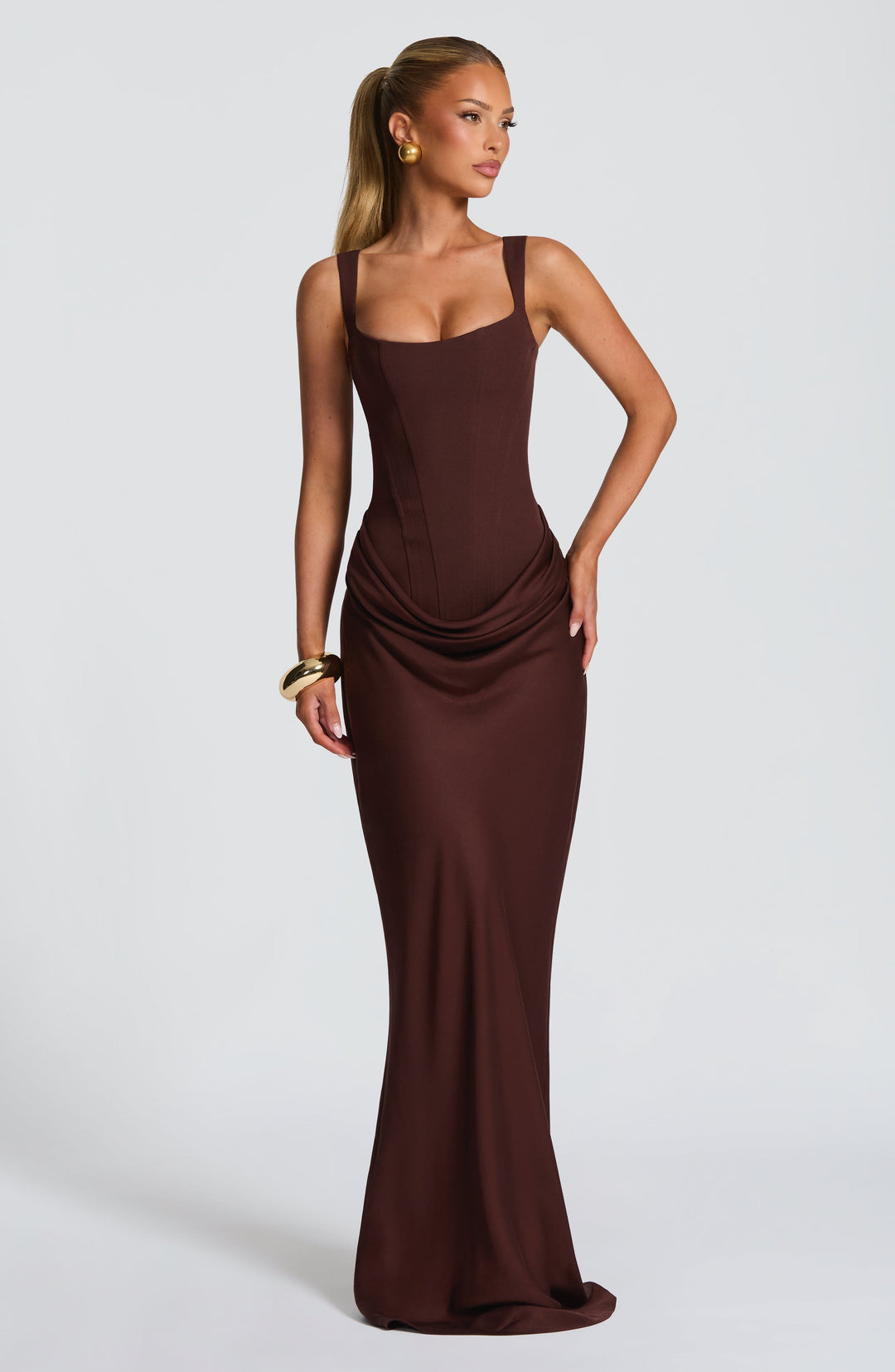 Cornelia | Maxi Dress - Plum Brown