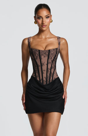 Sequin | Mini Dress - Black Lace