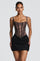 Sequin | Mini Dress - Black Lace