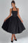Cressida | Square Halter Midi Dress - Black