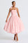 Cressida | Square Halter Midi Dress - Blush