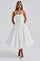 Cressida | Square Halter Midi Dress - Ivory