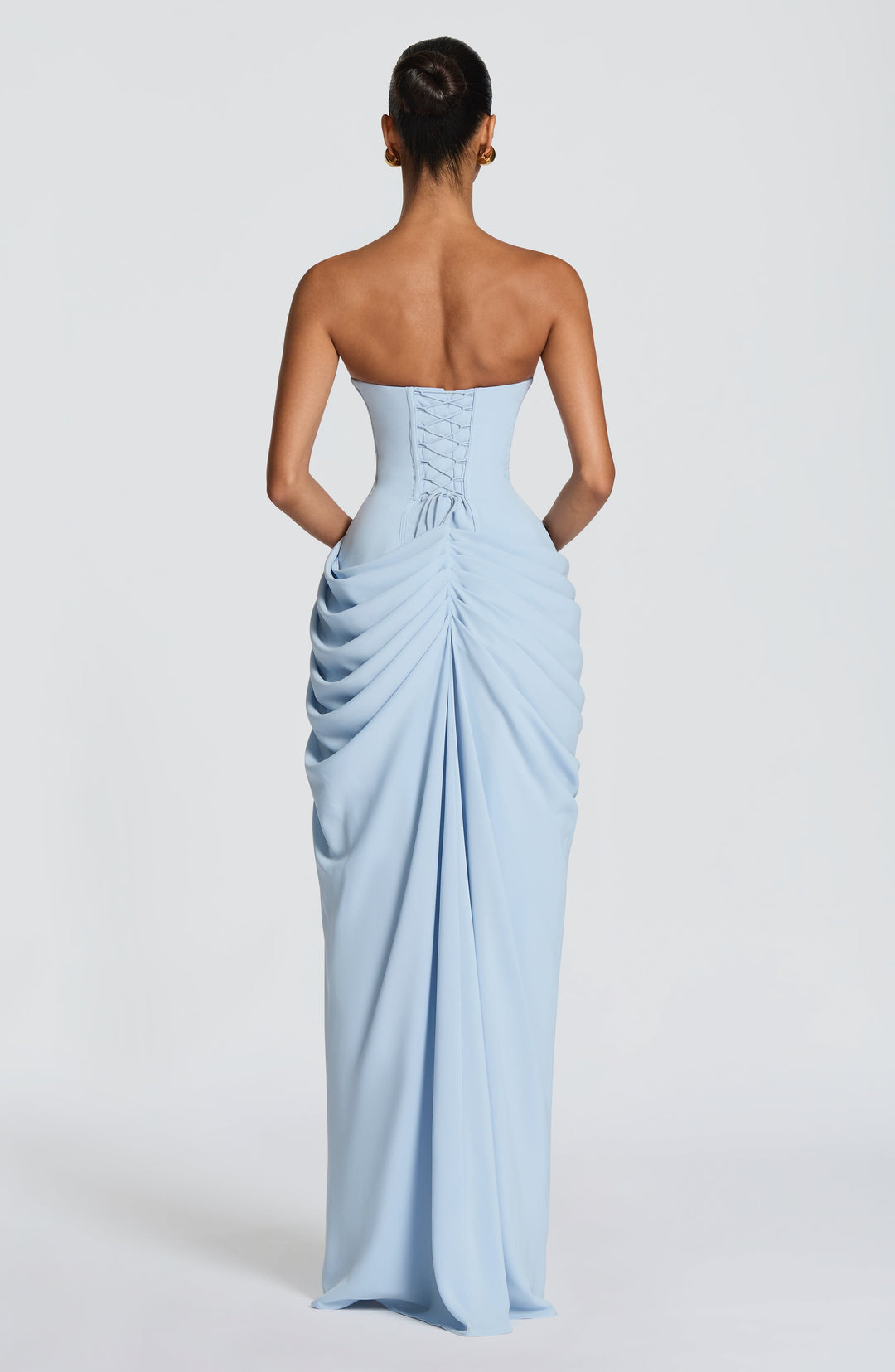 Cyra | Chifon Maxi Dress - Glacier Blue
