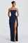 Cyra | Chiffon Maxi Dress - Navy