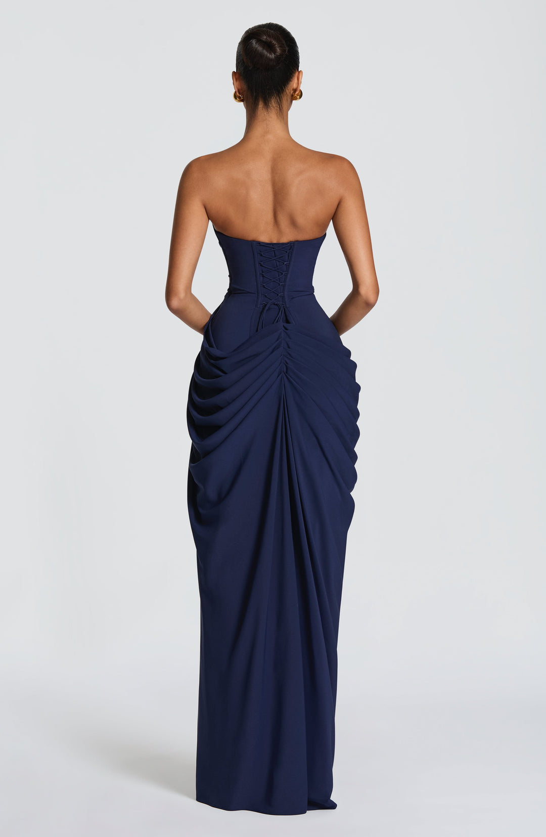 Cyra | Chiffon Maxi Dress - Navy