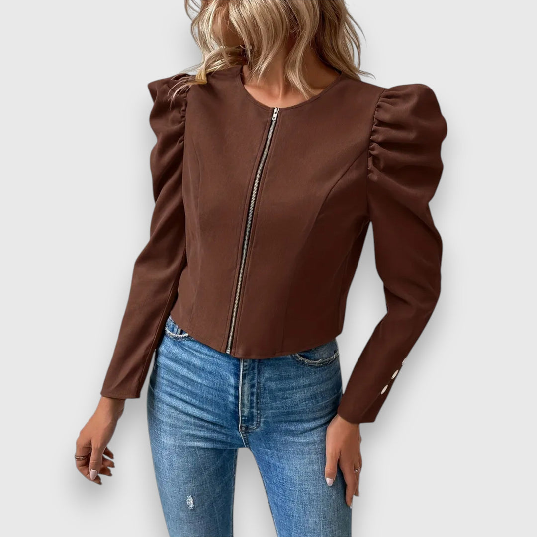 Léa | Cropped Puff Sleeve Jacket