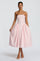 Darla | Strapless Midi Dress - Blush