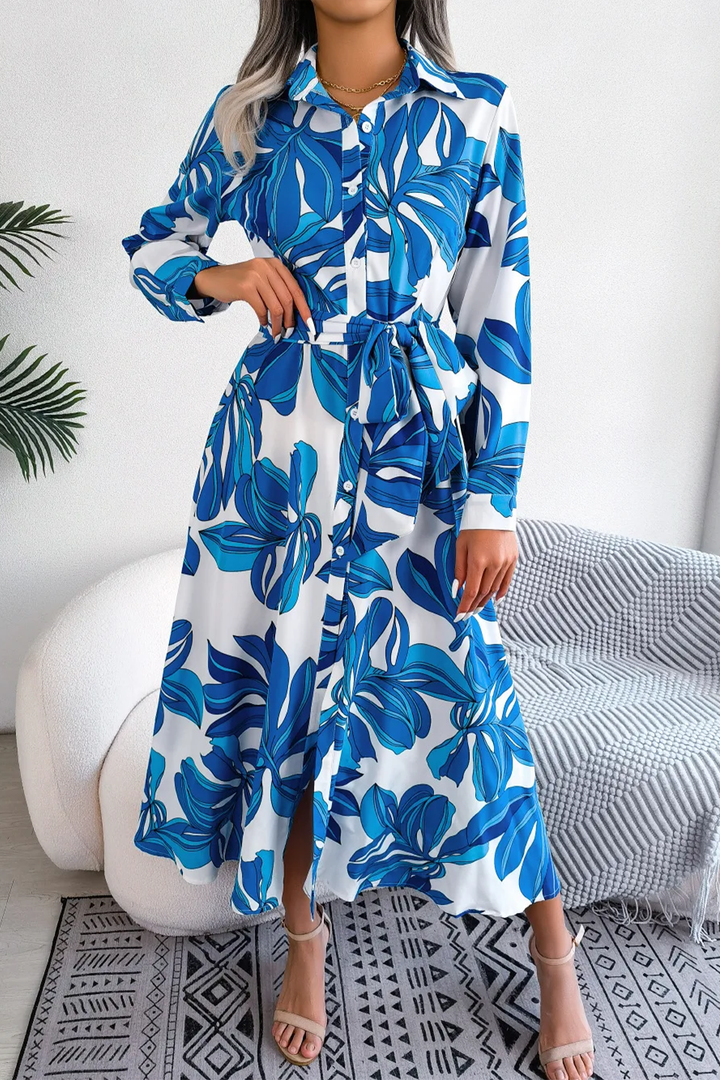 Marielle | Floral Shirt Maxi Dress